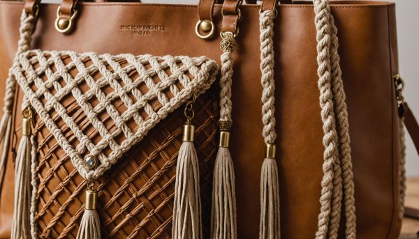 Fabriquer un bijou de sac en macramé tendance