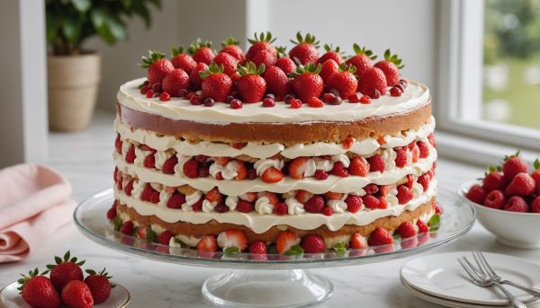 Réaliser un layer cake aux fruits rouges